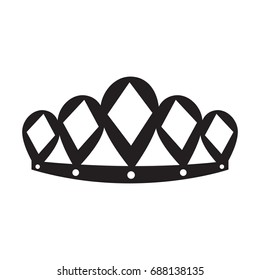 Isolated silhouette of a crown, Vector illustration