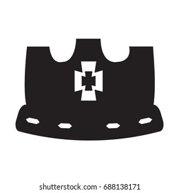 Isolated silhouette of a crown, Vector illustration