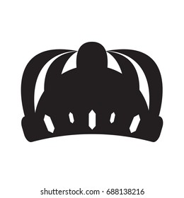 Isolated silhouette of a crown, Vector illustration