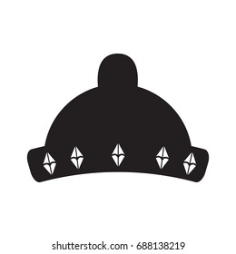 Isolated silhouette of a crown, Vector illustration