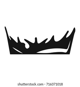 Isolated silhouette of a crown, Vector illustration