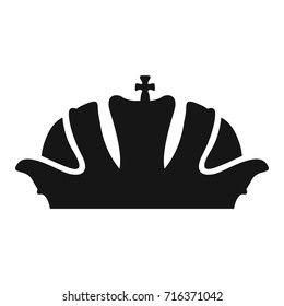 Isolated silhouette of a crown, Vector illustration