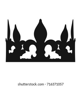 Isolated silhouette of a crown, Vector illustration