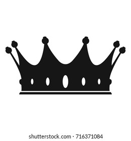 Isolated silhouette of a crown, Vector illustration