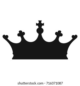Isolated silhouette of a crown, Vector illustration