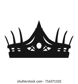 Isolated silhouette of a crown, Vector illustration