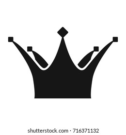 Isolated silhouette of a crown, Vector illustration
