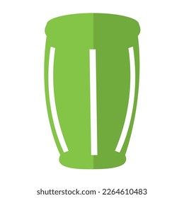 Isolated silhouette of a drum musical instrument icon Vector