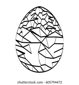 Isolated silhouette of an easter egg, Vector illustration
