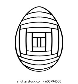 Isolated silhouette of an easter egg, Vector illustration