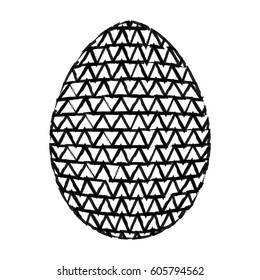 Isolated silhouette of an easter egg, Vector illustration