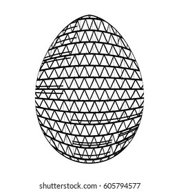 Isolated silhouette of an easter egg, Vector illustration