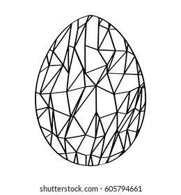 Isolated silhouette of an easter egg, Vector illustration