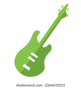 Isolated silhouette of an electric guitar musical instrument icon Vector