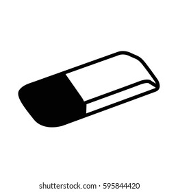 Isolated silhouette of an eraser, Vector illustration