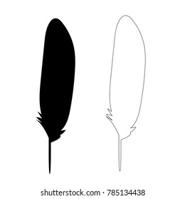  isolated silhouette feather bird