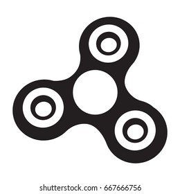 Isolated silhouette of a fidget spinner, Vector illustration