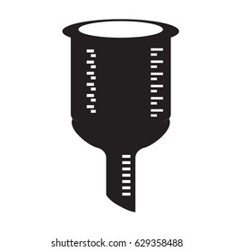 Isolated silhouette of a funnel, Vector illustration