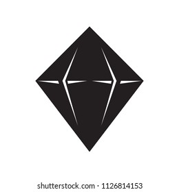 Isolated silhouette of a gem
