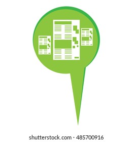 Isolated silhouette of a group of papers, Vector illustration