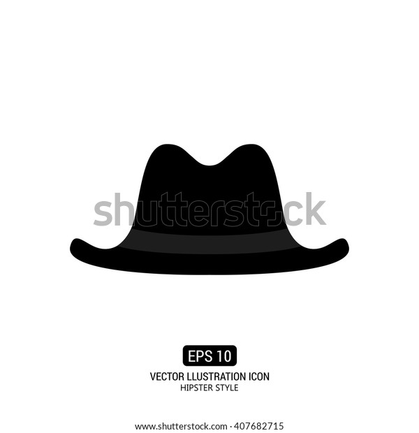 Isolated Silhouette Hat On White Background Stock Vector (Royalty Free ...