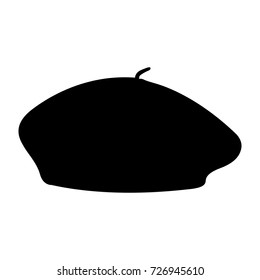 Isolated silhouette of a hipster hat, Vector illustration