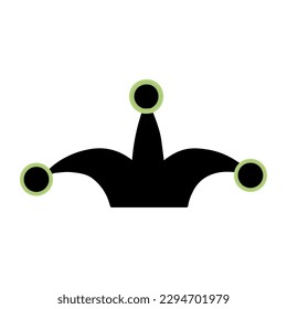 Einzige Silhouette eines Witzhut, Vektorgrafik