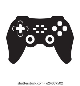Isolated silhouette of a joystick, Vector illustration
