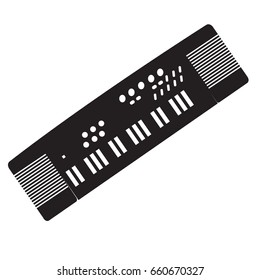 Isolated silhouette of a keyboard, Vector illustration