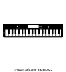 Isolated silhouette of a keyboard, Vector illustration