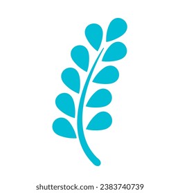 Silueta aislada de un vector de hoja de laurel