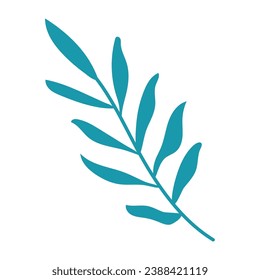 Isolated silhouette of a leaf icon Vector illustration