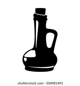 Isolated silhouette of a lotion flask, Spa icon Vector illustration