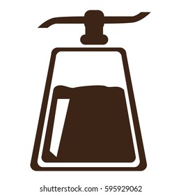 Isolated silhouette of a lotion flask, Vector illustration