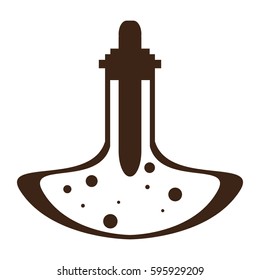 Isolated silhouette of a lotion flask, Vector illustration