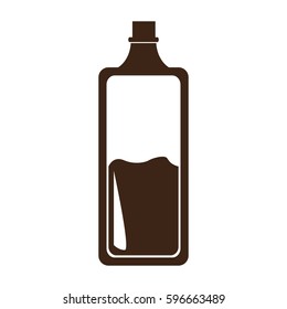 Isolated silhouette of a lotion flask, Vector illustration