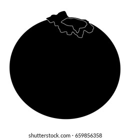 Isolated silhouette of a lulo, Vector illustration