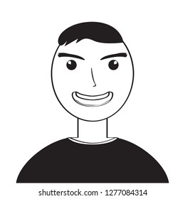 Isolated silhouette of a man avatar. Vector illustration design