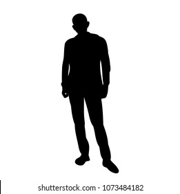  isolated silhouette man standing
