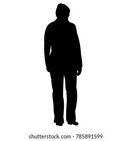 isolated silhouette man standing