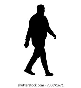  isolated silhouette man walking