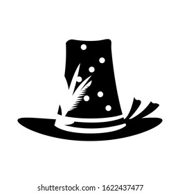 Isolated silhouette of mardi gras theater mask icon - Vector