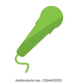 Isolated silhouette of a microphone musical instrument icon Vector