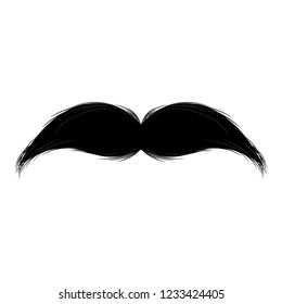 Isolated silhouette of moustache. Vector illustration design
