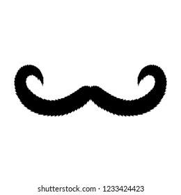 Isolated silhouette of moustache. Vector illustration design