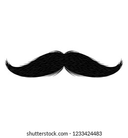 Isolated silhouette of moustache. Vector illustration design