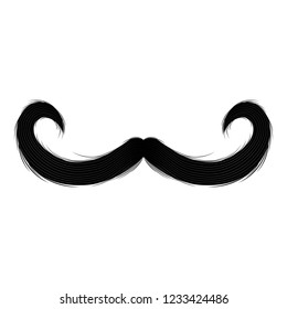 Isolated silhouette of moustache. Vector illustration design