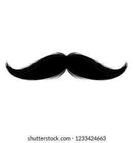 Isolated silhouette of moustache. Vector illustration design
