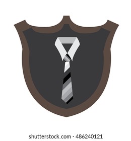 Isolated silhouette of a necktie, Vector illustration