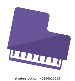 Isolated silhouette of a piano musical instrument icon Vector